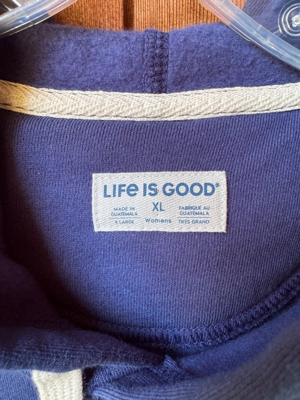 Life Is Good Spring Wildflower Stripe Simply True Fleece Hoodie Women's X-Large - Picture 3 of 10